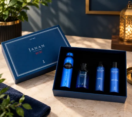Janan Sport Gift Set By J. with perfume body spray lotion and shower gel